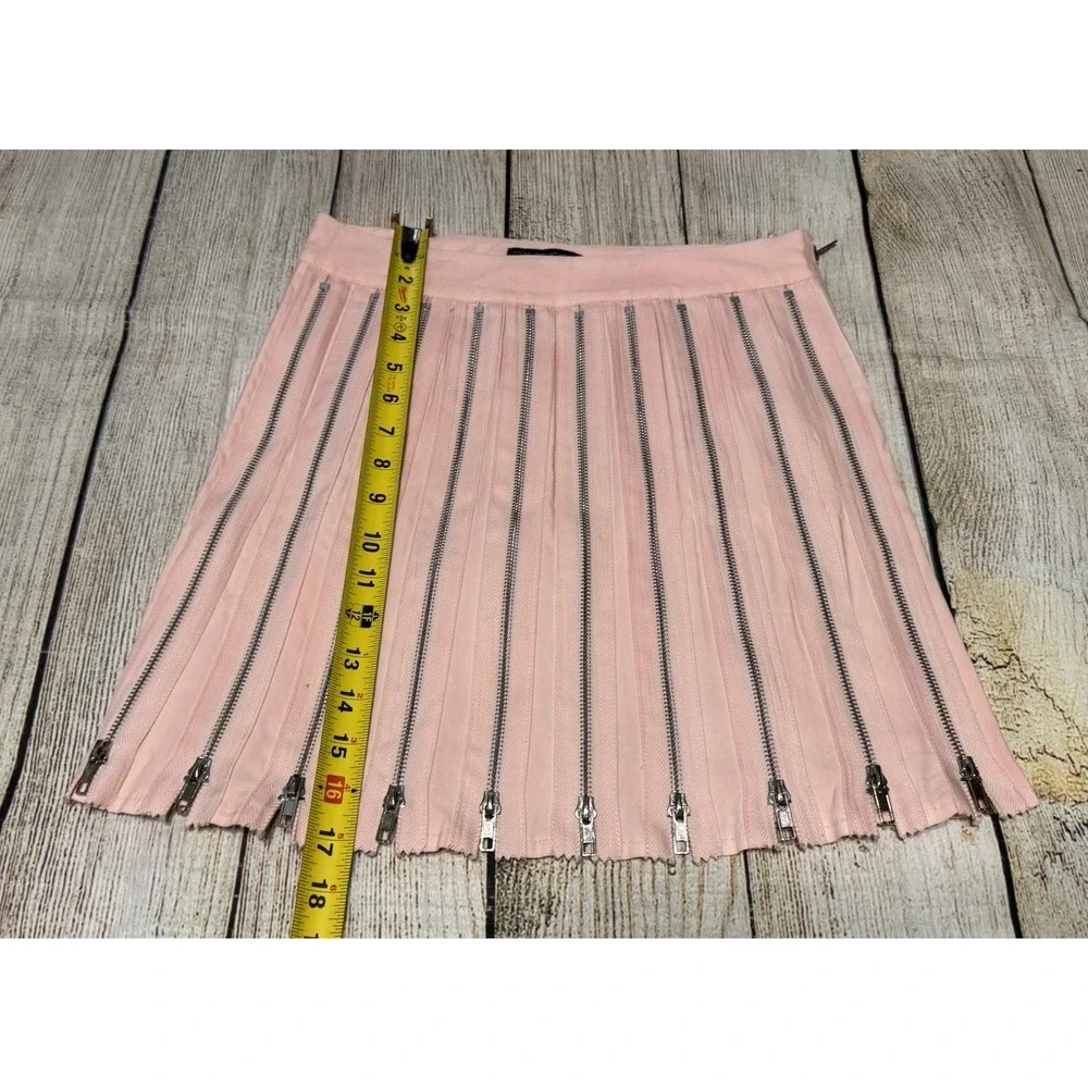 Hot & Delicious Pink High Waisted Zipper Skirt Sz M EXCELLENT Unique Gothic GT31